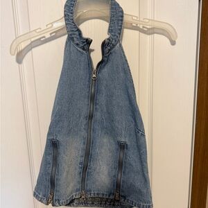 Forever 21 Denim Halter Top